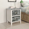 Stella Homewares Nightstand 2 pcs with 2 Drawers Grey and White