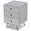 Stella Homewares Side Cabinet with 3 Drawers Grey