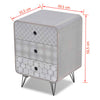 Stella Homewares Side Cabinet with 3 Drawers Grey