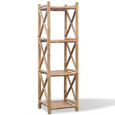 Stella Homewares 4-Tier Square Bamboo Shelf