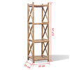Stella Homewares 4-Tier Square Bamboo Shelf