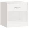 Stella Homewares Nightstand 2 pcs with Drawer White