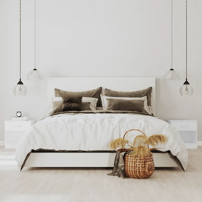 Stella Homewares Nightstand 2 pcs with Drawer White