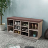 Stella Homewares Shoe Storage Bench 10 Compartments Oak Colour