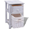 Stella Homewares Bedside Cabinets 2 pcs Wood White