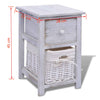Stella Homewares Bedside Cabinets 2 pcs Wood White