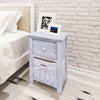 Stella Homewares Bedside Cabinets 2 pcs Wood White
