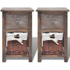Stella Homewares Bedside Cabinets 2 pcs Wood Brown