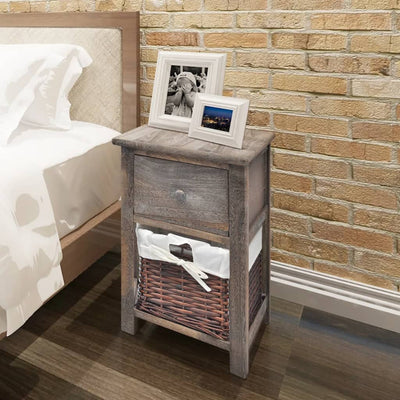 Stella Homewares Bedside Cabinets 2 pcs Wood Brown