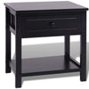 Stella Homewares Bedside Cabinet Wood Black