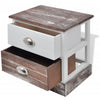 Stella Homewares Bedside Cabinets 2 pcs Brown and White