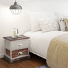 Stella Homewares Bedside Cabinets 2 pcs Brown and White