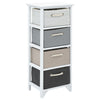 Stella Homewares Storage Cabinet 4 Drawers Wood