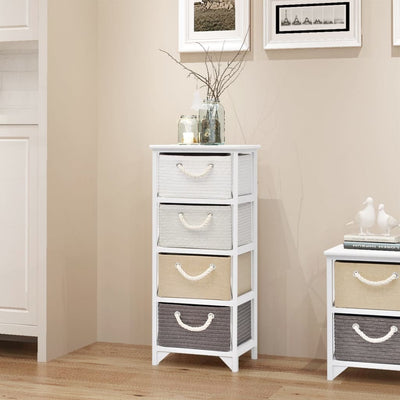 Stella Homewares Storage Cabinet 4 Drawers Wood