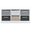 Stella Homewares Storage Bench 6 Drawers Wood