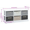 Stella Homewares Storage Bench 6 Drawers Wood