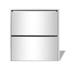 Stella Homewares Shoe Cabinet 2-Layer Mirror White 63x17x67 cm