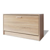 Stella Homewares Shoe Storage Bench Oak 80x24x45 cm