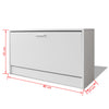 Stella Homewares Shoe Storage Bench White 80x24x45 cm