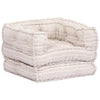 Stella Homewares Single Modular Pouffe Beige Fabric