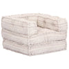 Stella Homewares Single Modular Pouffe Beige Fabric
