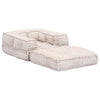 Stella Homewares Single Modular Pouffe Beige Fabric