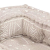 Stella Homewares Single Modular Pouffe Beige Fabric