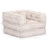 Stella Homewares Single Modular Pouffe Beige Fabric