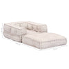 Stella Homewares Single Modular Pouffe Beige Fabric