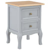 Stella Homewares Bedside Cabinets 2 pcs Grey 35x30x49 cm MDF