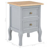 Stella Homewares Bedside Cabinets 2 pcs Grey 35x30x49 cm MDF