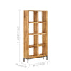 Stella Homewares Bookshelf 80x25x175 cm Solid Mango Wood