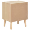 Stella Homewares Bedside Cabinet with 2 Drawers 40x30x49.5 cm Solid Pinewood