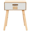 Stella Homewares Bedside Table with a Drawer 44x30x58.5 cm Solid Pinewood
