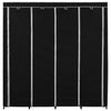 Stella Homewares Wardrobe with 4 Compartments Black 175x45x170 cm