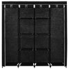 Stella Homewares Wardrobe with 4 Compartments Black 175x45x170 cm