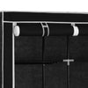 Stella Homewares Wardrobe with Compartments and Rods Black 150x45x175 cm Fabric