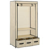 Stella Homewares Wardrobe Cream 87x49x159 cm Fabric