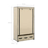 Stella Homewares Wardrobe Cream 87x49x159 cm Fabric