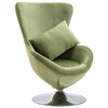 Stella Homewares Swivel Egg Chair with Cushion Light Green Velvet