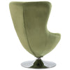Stella Homewares Swivel Egg Chair with Cushion Light Green Velvet