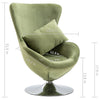 Stella Homewares Swivel Egg Chair with Cushion Light Green Velvet