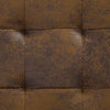 Stella Homewares Storage Ottoman 87.5 cm Brown Faux Suede Leather