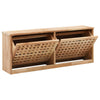 Stella Homewares Shoe Storage Bench 94x20x38 cm Solid Walnut Wood
