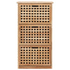 Stella Homewares Shoe Storage Cabinet 55x20x104 cm Solid Walnut Wood