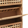 Stella Homewares Shoe Storage Cabinet 55x20x104 cm Solid Walnut Wood