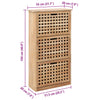 Stella Homewares Shoe Storage Cabinet 55x20x104 cm Solid Walnut Wood