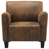 Stella Homewares Sofa Chair Brown Faux Suede Leather