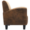 Stella Homewares Sofa Chair Brown Faux Suede Leather