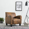 Stella Homewares Sofa Chair Brown Faux Suede Leather